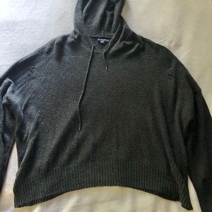 American Eagle Cropped Distressed Sweater